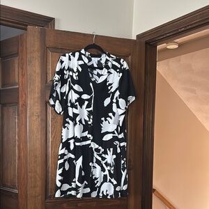 Black and White Floral Dress